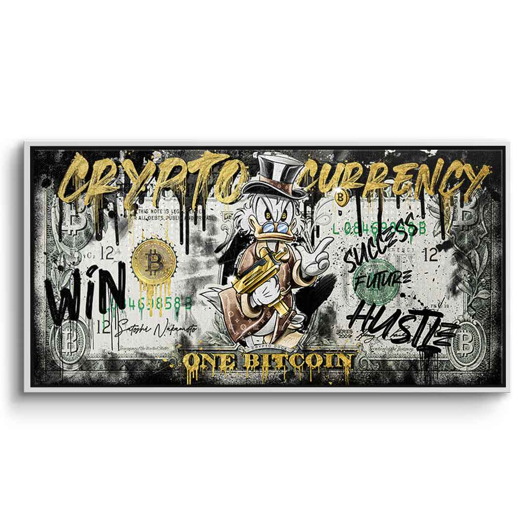 Limited Edition Crypto Duck Canvas Wall Art – High-Quality Gold and Black Prints for Modern Decor 6