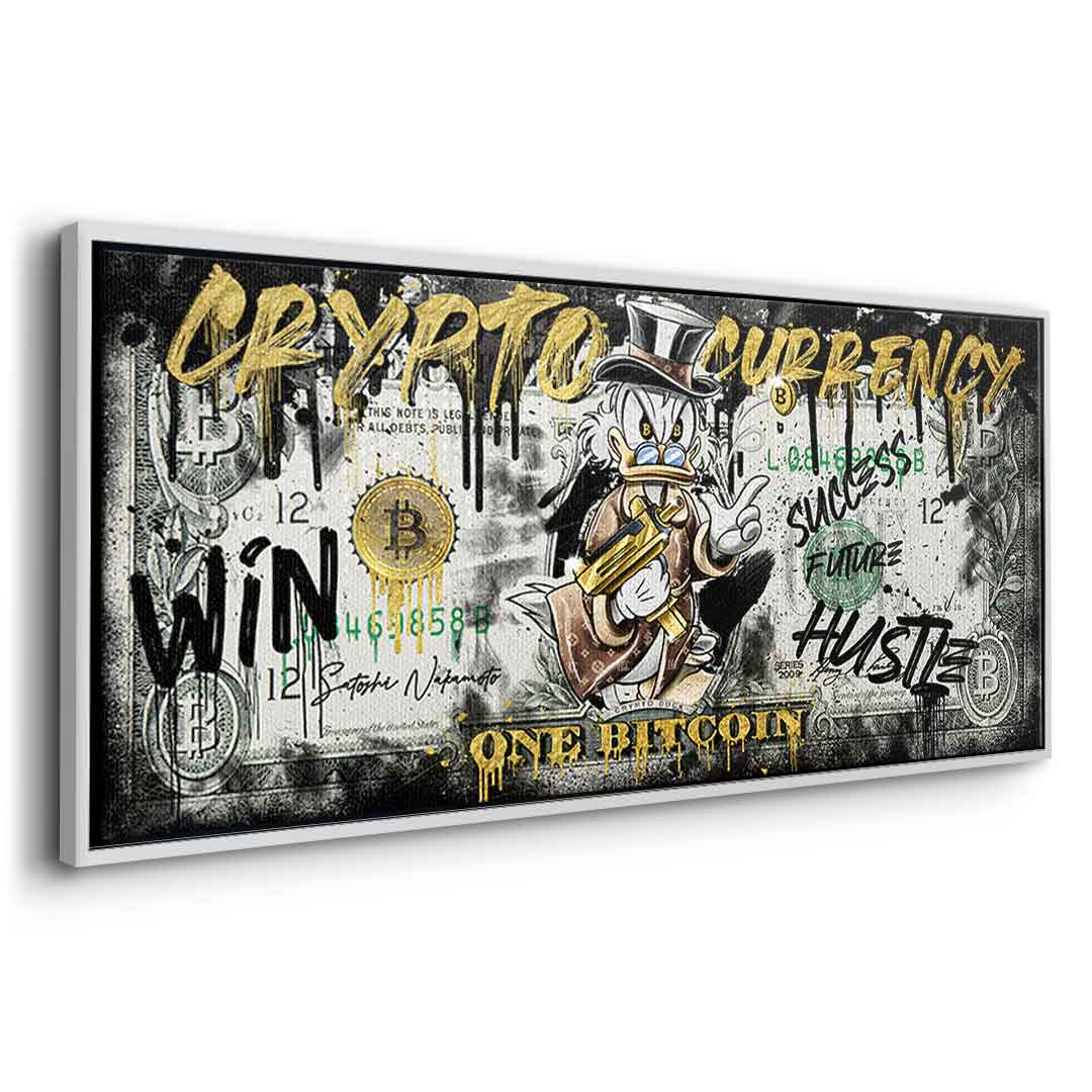 Limited Edition Crypto Duck Canvas Wall Art – High-Quality Gold and Black Prints for Modern Decor 7