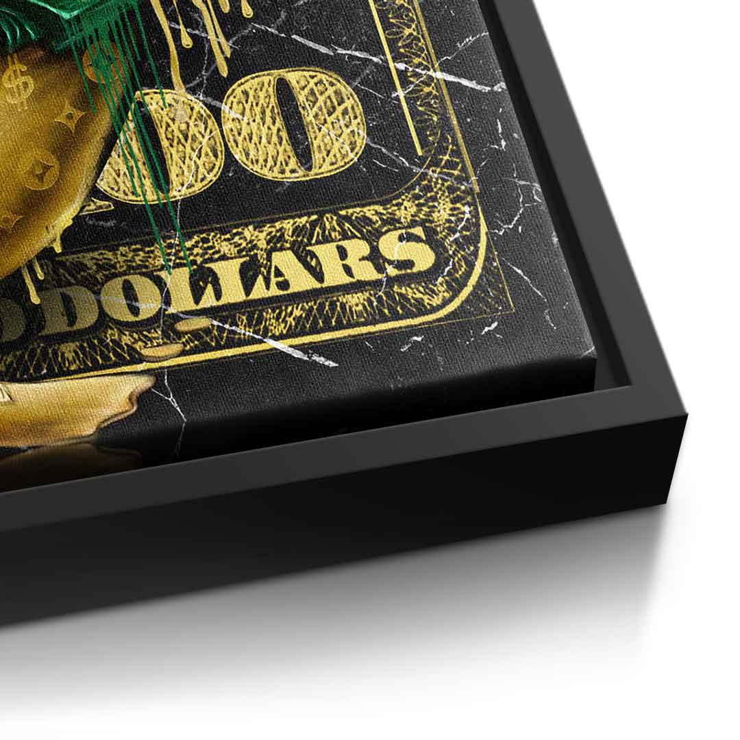 Limited Edition More Money Duck Canvas Art Print – Eco-Friendly Wall Art with Gold and Black Accents, Ready to Hang 8