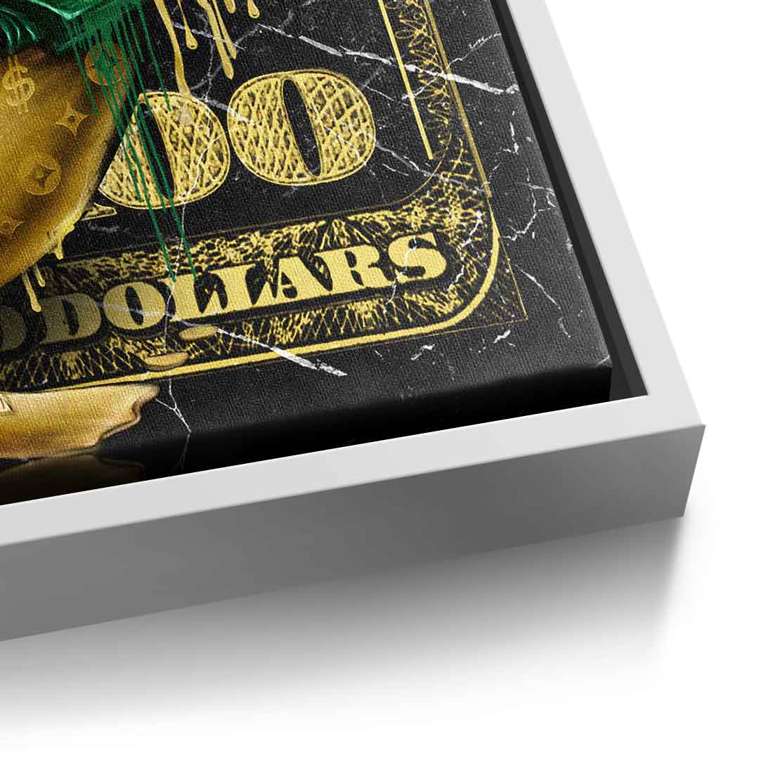 Limited Edition More Money Duck Canvas Art Print – Eco-Friendly Wall Art with Gold and Black Accents, Ready to Hang 9