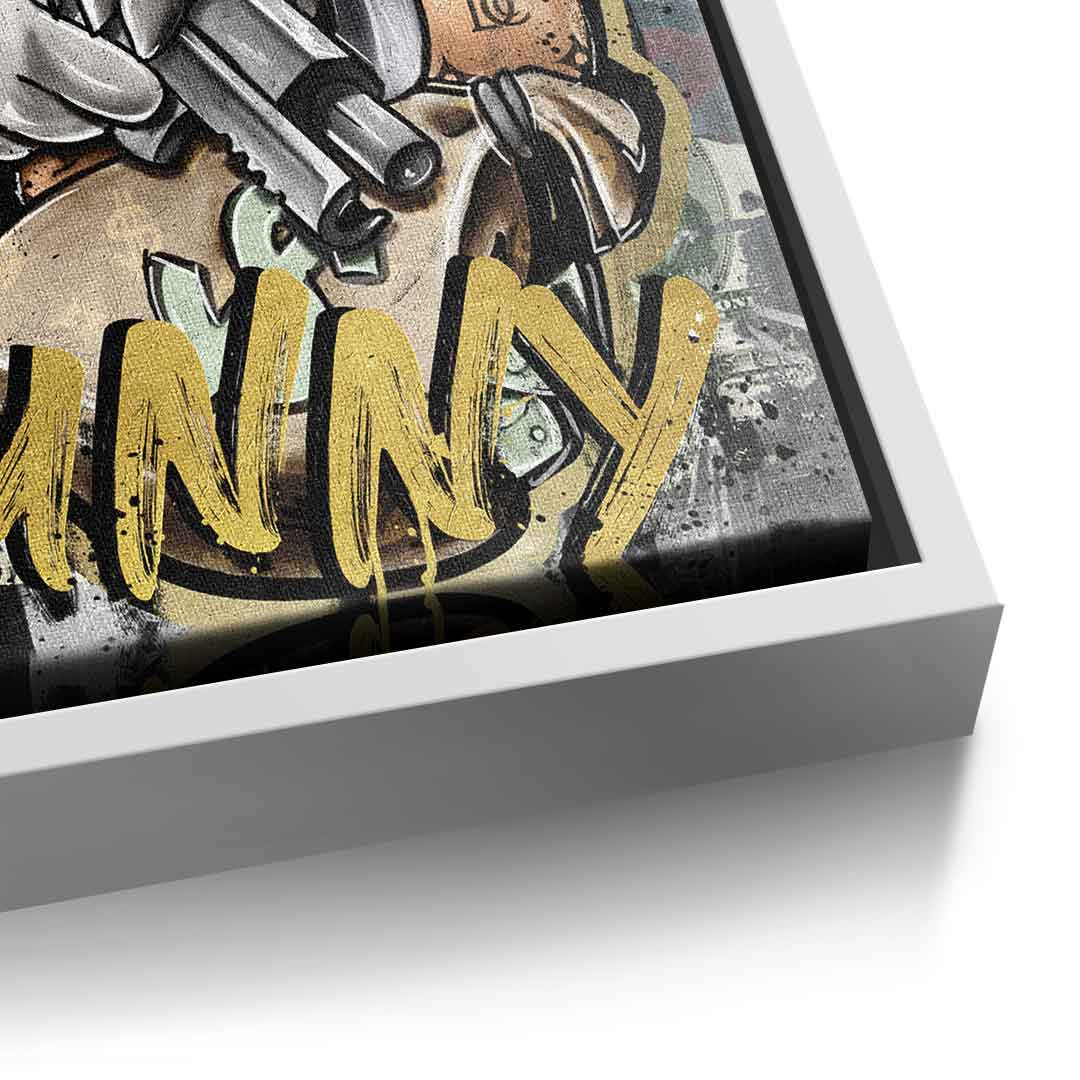 Limited Edition No Money Duck Canvas Art with Gold Accents - Ready to Hang Wall Art, Handmade in Germany 8