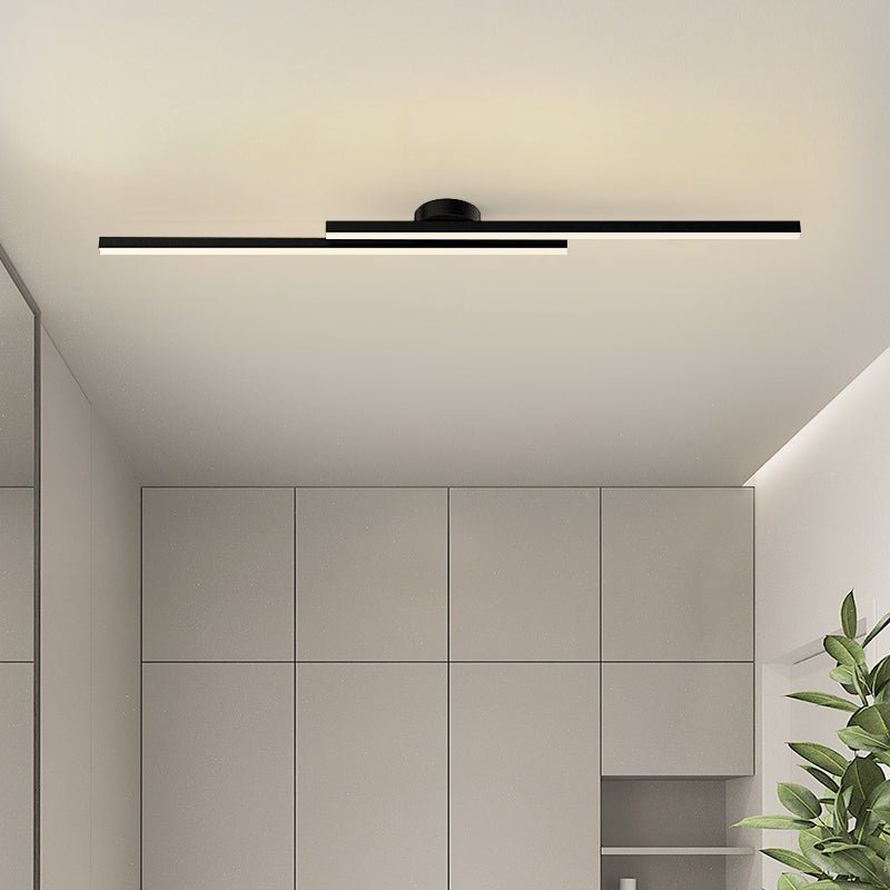 Long Black LED Strip Light for Recessed Ceiling – Adjustable Color Temperature, 2500 Lumens, Modern Design 1