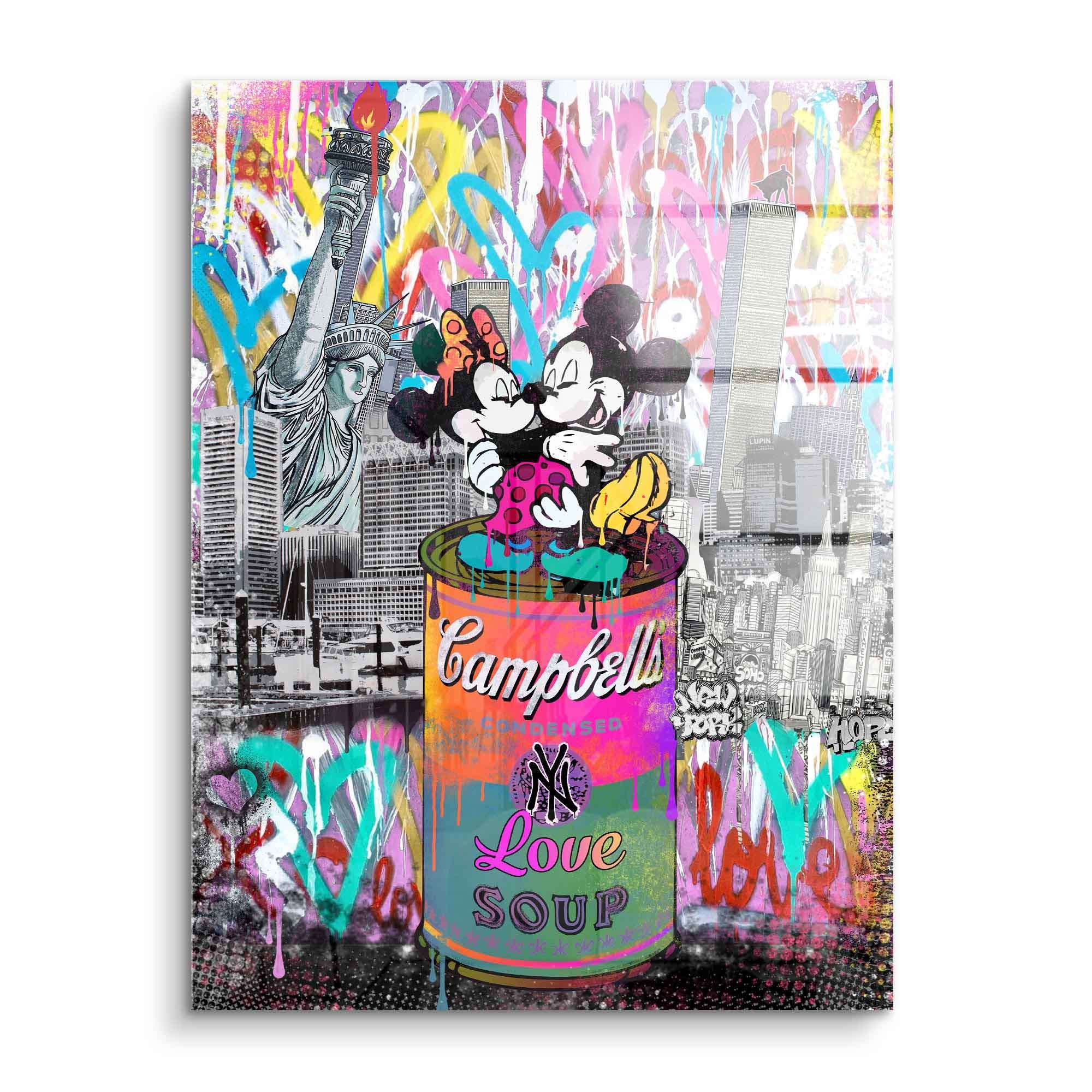 Love Soup Art Print by Contemporary Artist – Limited Edition NEO POP ART, Custom Sizes with Pre-assembled Frame Options 1