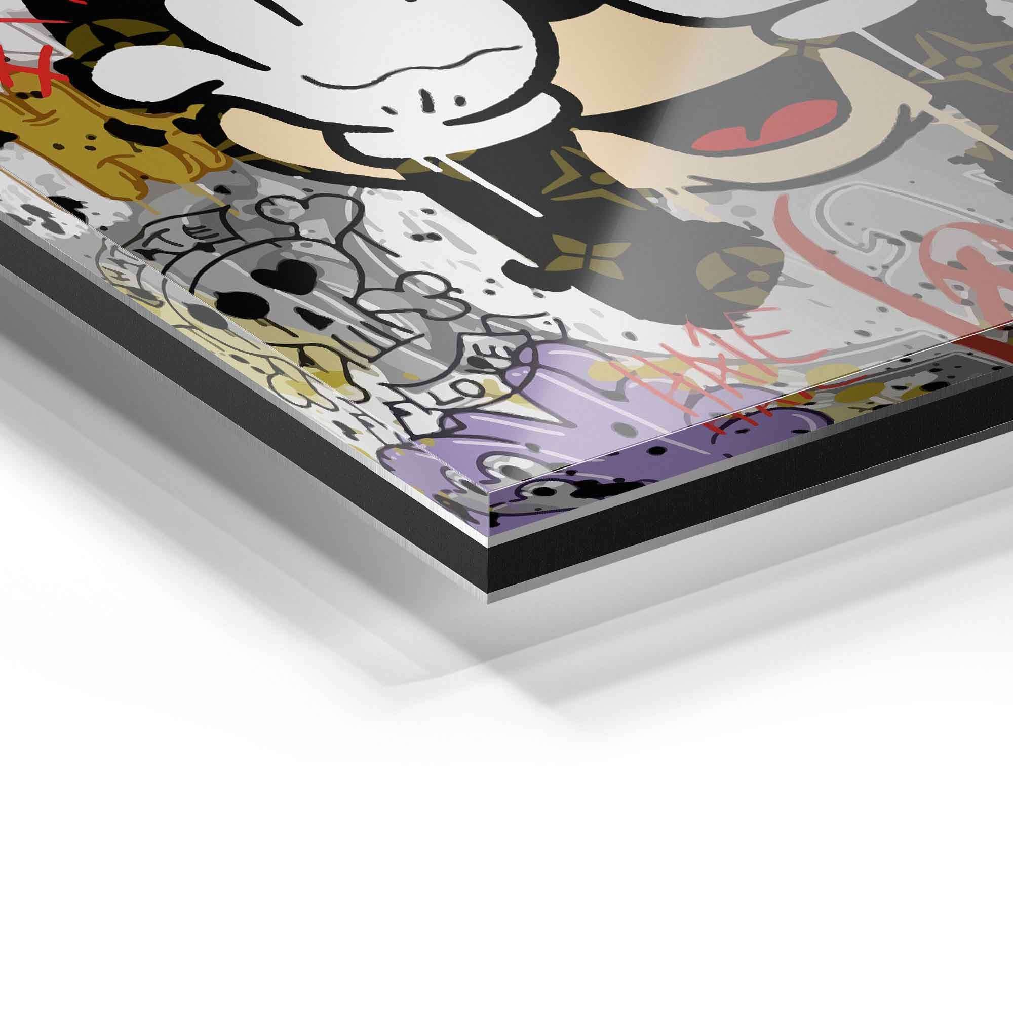 Love & Hate Fine Art Print – High-Quality Art Paper, Ready to Hang, Unique Mickey Mouse Design 7