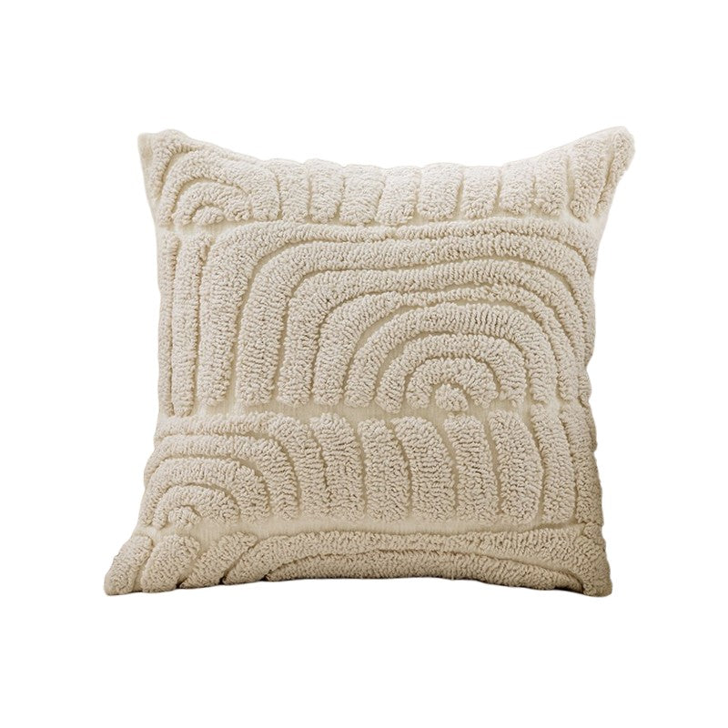 Luna Tufted Cushion Cover 45x45 cm in Soft Sand – Elegant Sofa Cushion Cover for Scatter Cushions and Home Decor 1