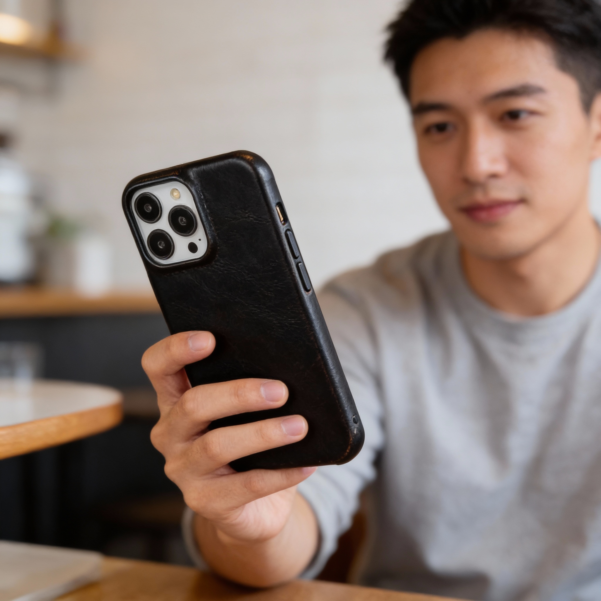 Magsafe Wireless Magnetic Leather Phone Case