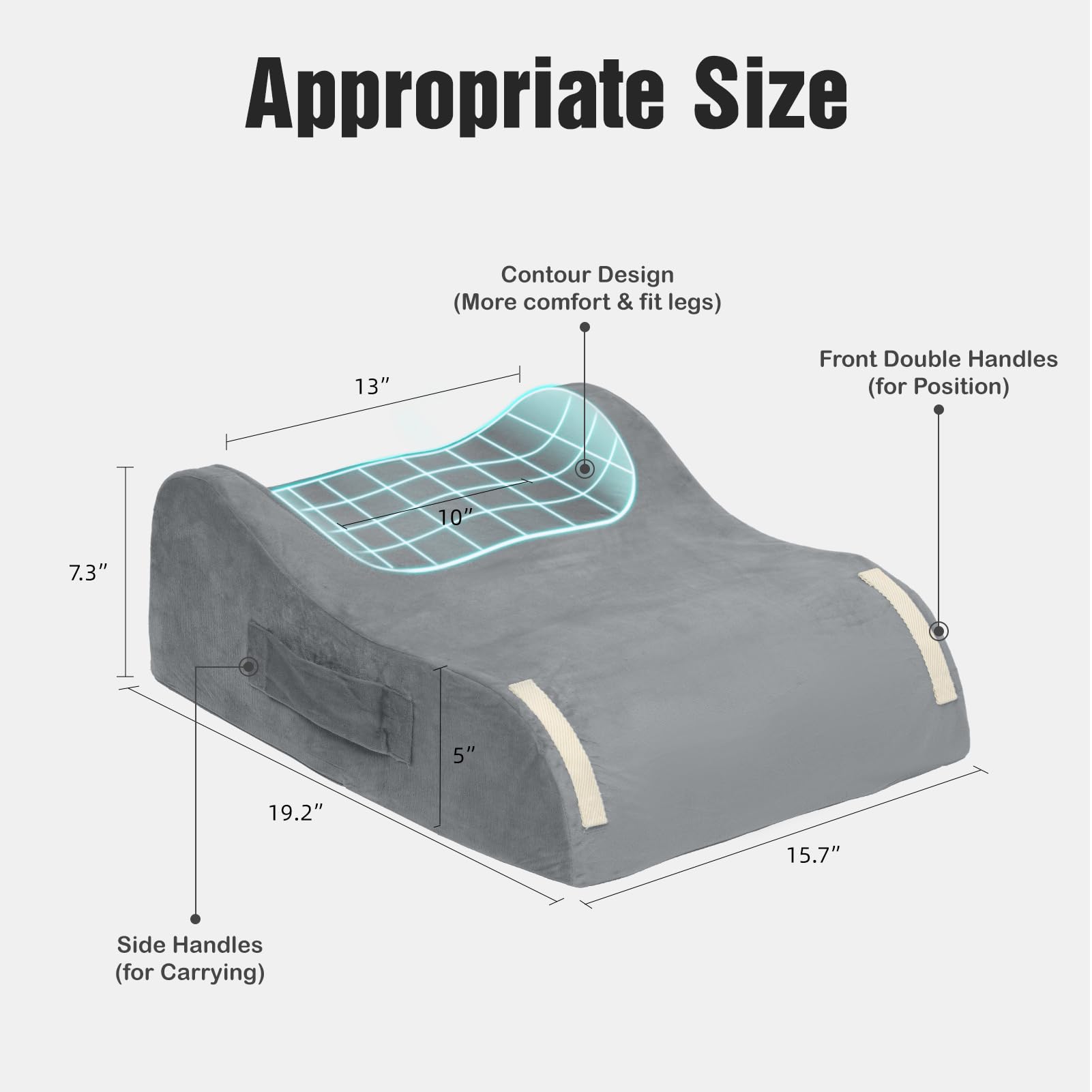 Memory Foam Elevation Wedge Pillow for Comfortable Sleeping and Relaxation 7