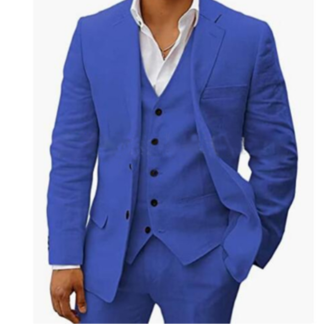 Men’s 3-Piece Summer Formal Wedding Guest Suit