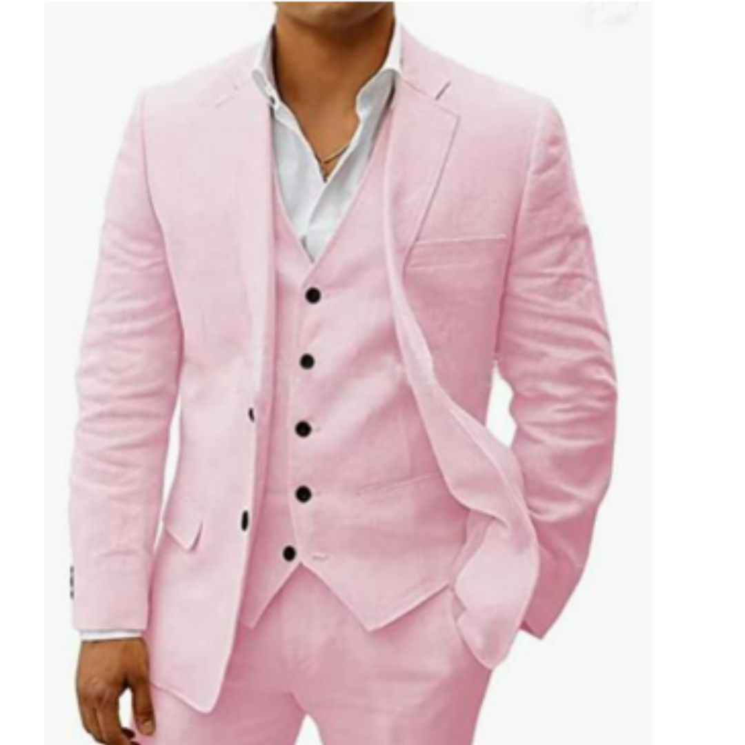 Men’s 3-Piece Summer Formal Wedding Guest Suit