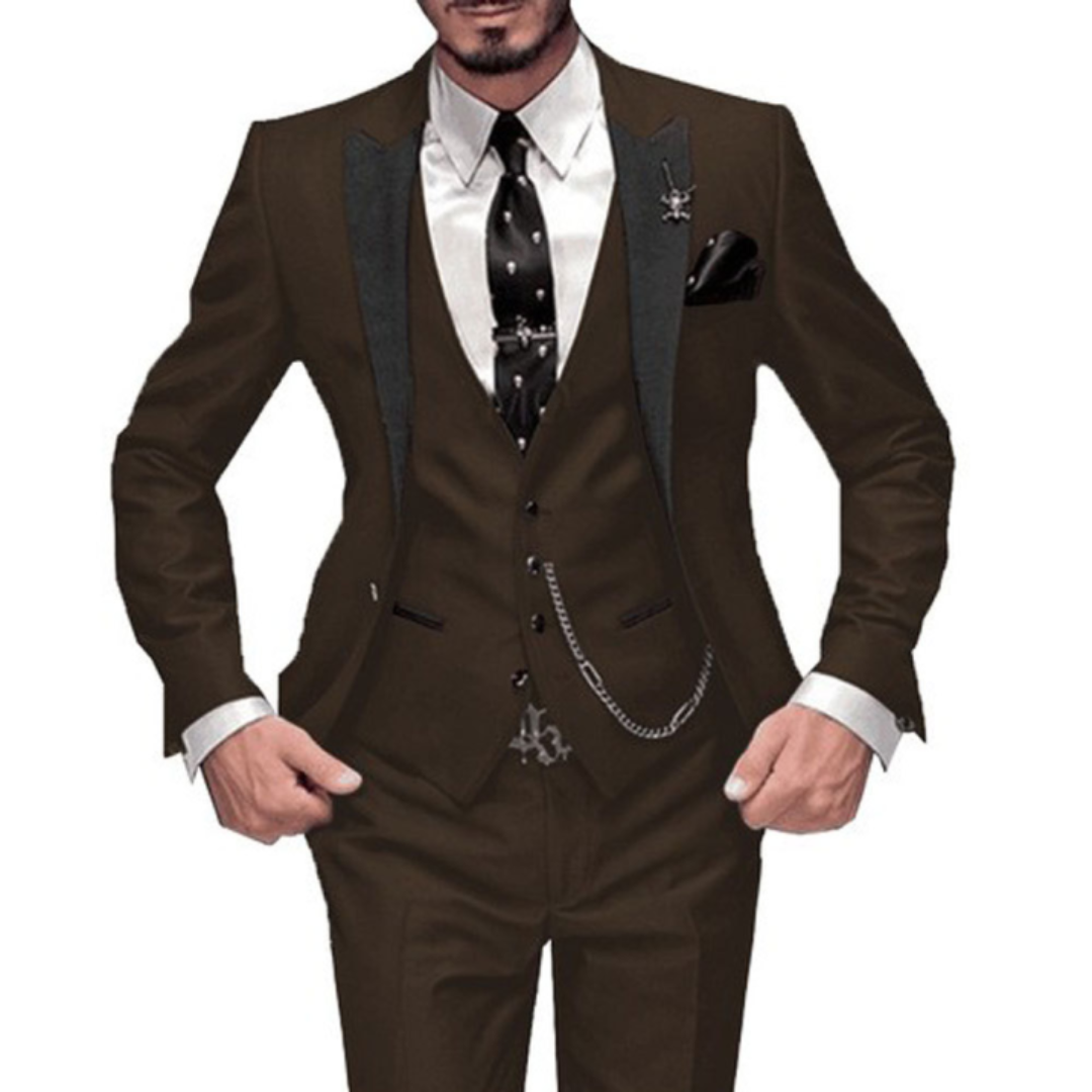 Men’s Classic 3-Piece Slim Fit Wedding Guest Suit