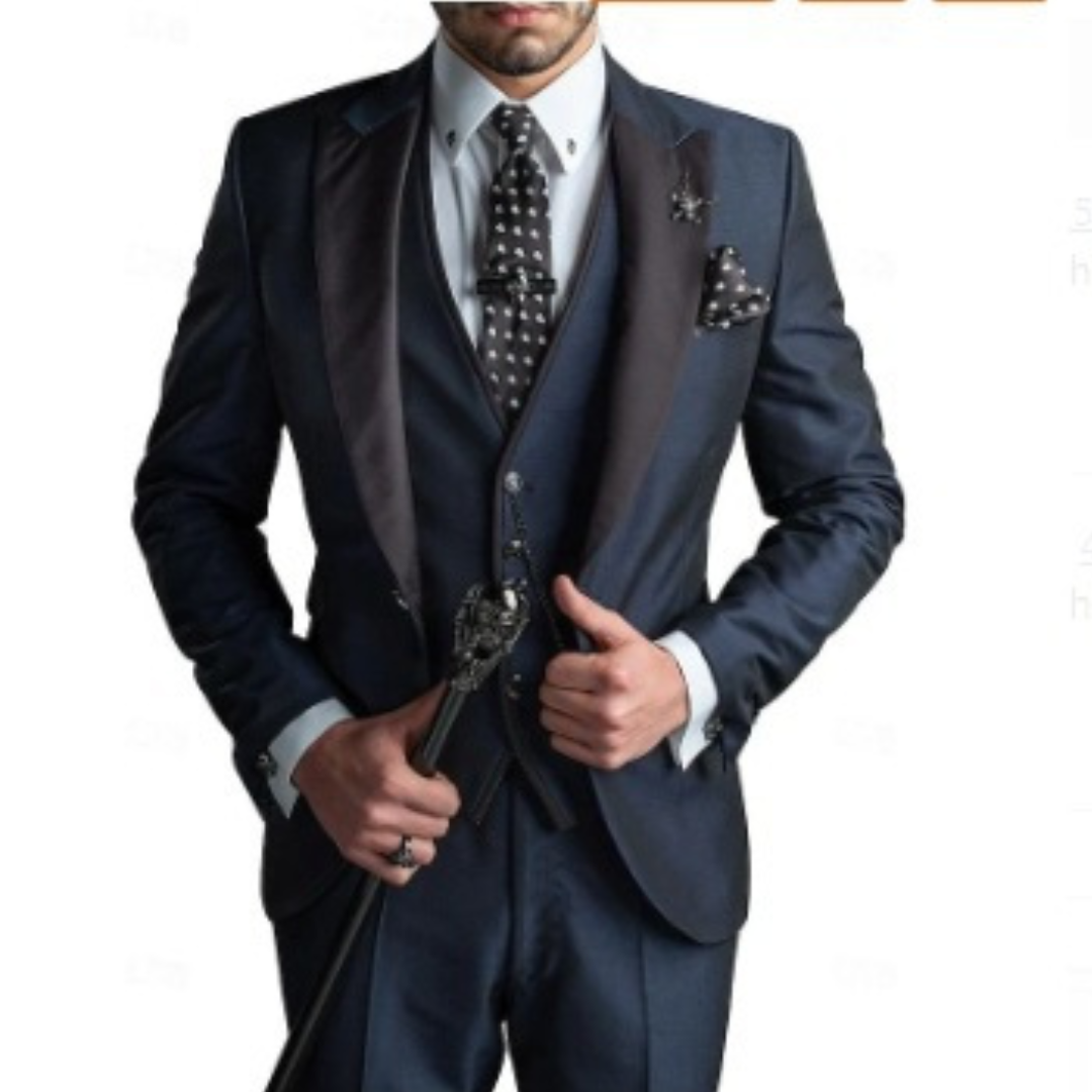 Men’s Classic 3-Piece Slim Fit Wedding Guest Suit