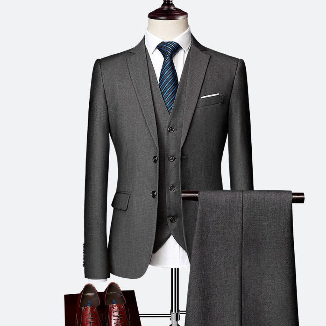 Men's Modern Three-Piece Wedding Guest Suit