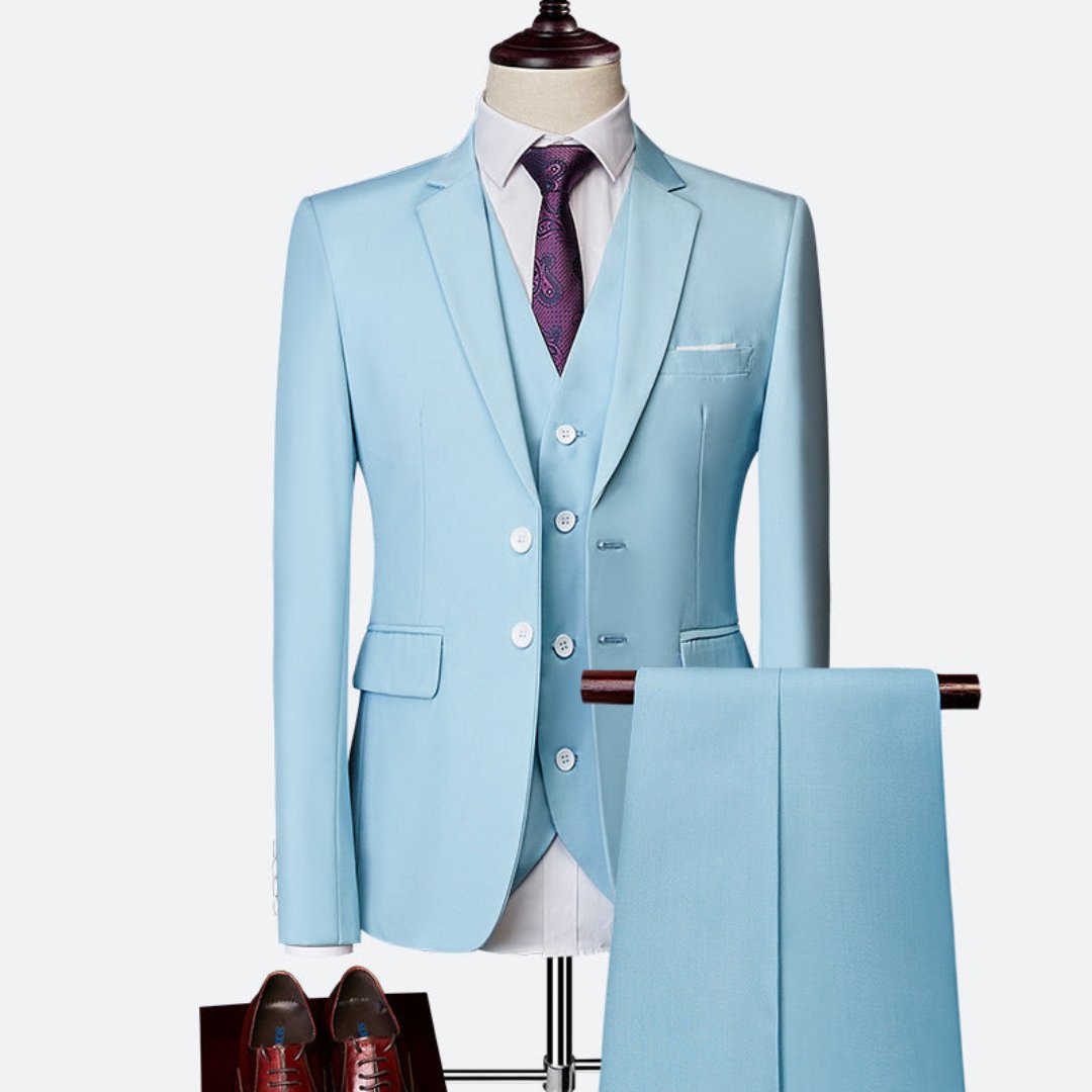 Men's Modern Three-Piece Wedding Guest Suit