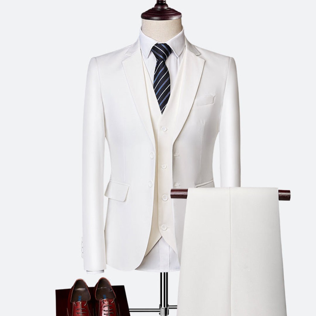 Men's Modern Three-Piece Wedding Guest Suit