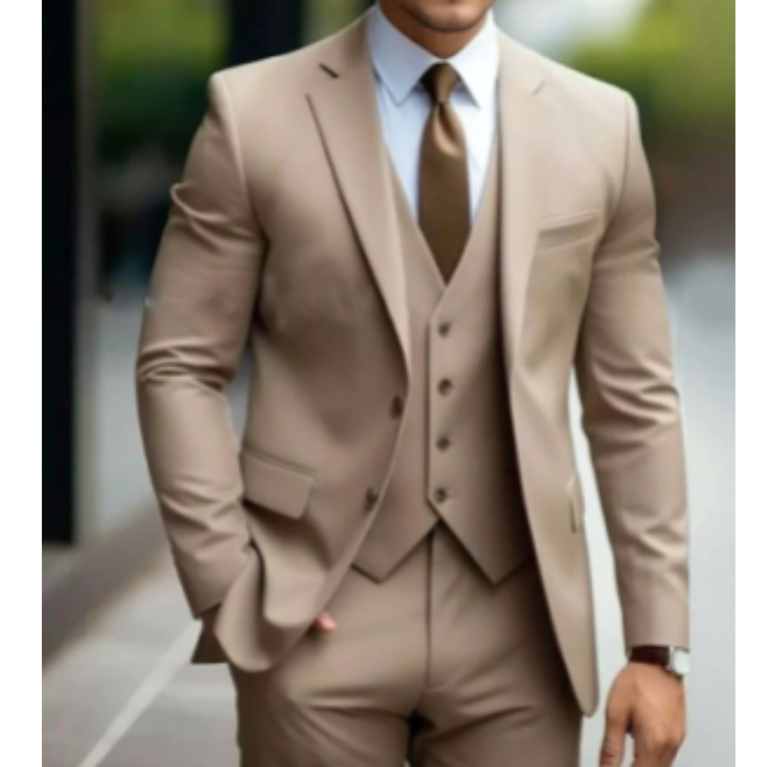 Men’s Slim Fit 3-Piece Wedding Guest Suit