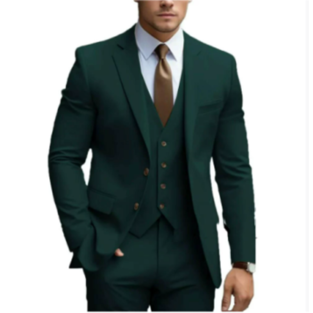 Men’s Slim Fit 3-Piece Wedding Guest Suit