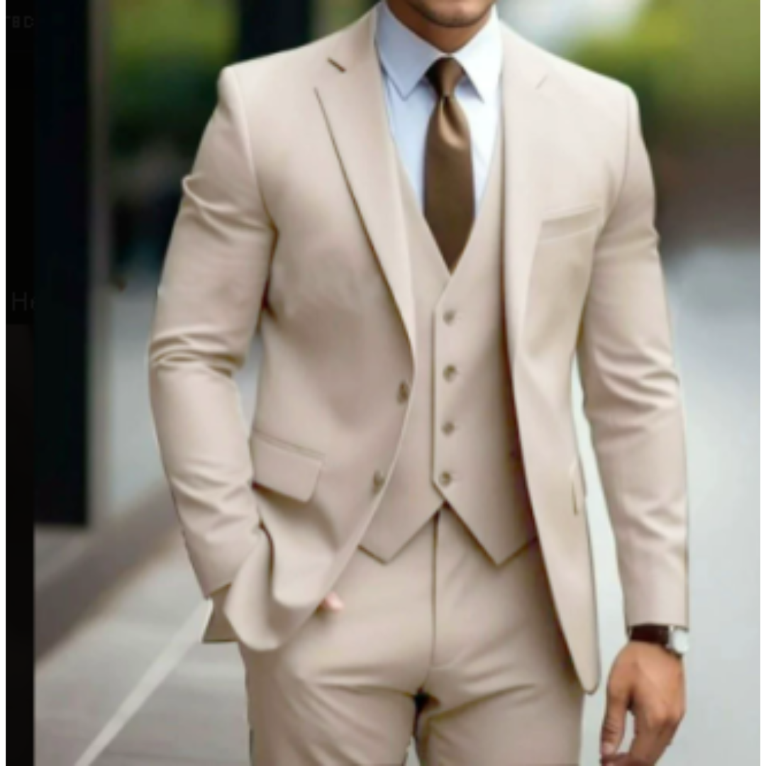 Men’s Slim Fit 3-Piece Wedding Guest Suit