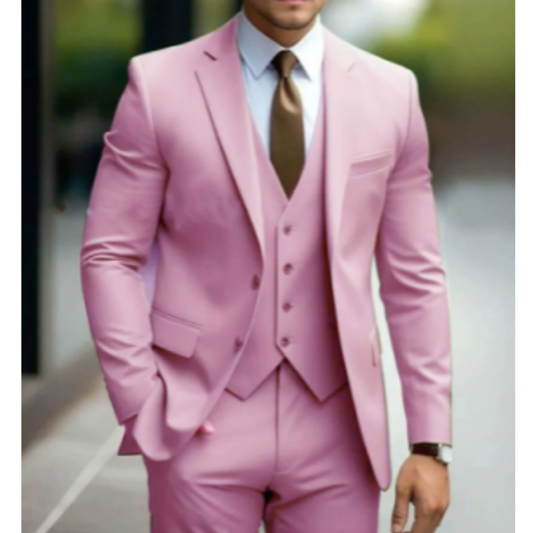 Men’s Slim Fit 3-Piece Wedding Guest Suit
