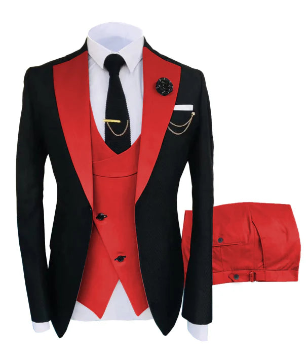 Men's Three-Piece Wedding Guest Suit for Modern Fashion Style