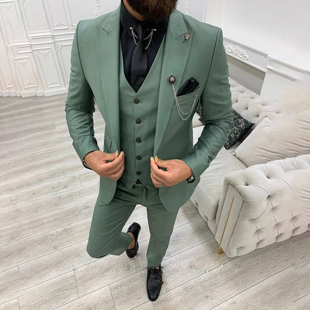 Men’s Trendy 3-Piece Wedding Guest Suit