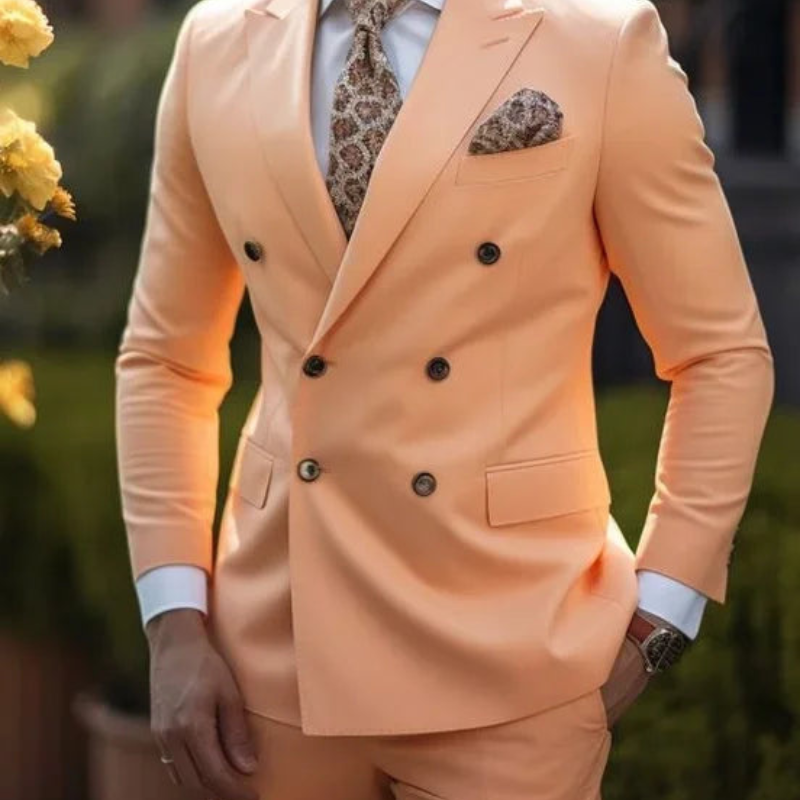 Men's Two Piece Double-Breasted Wedding Guest Suit