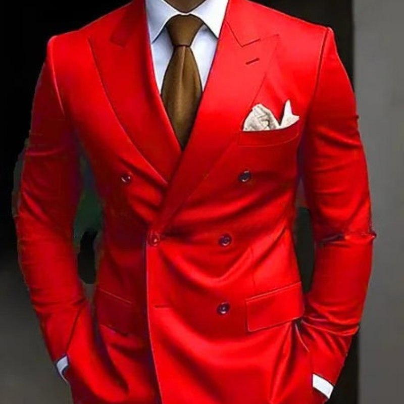 Men's Two Piece Double-Breasted Wedding Guest Suit