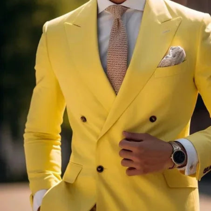 Men's Two Piece Double-Breasted Wedding Guest Suit