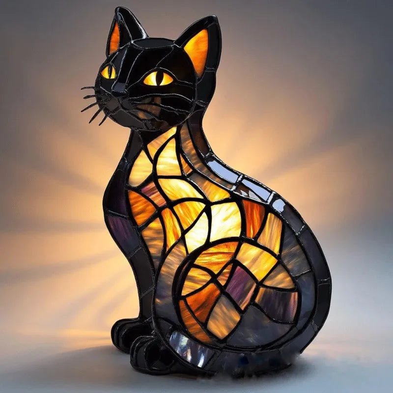 Midnight Cat LED Lamp – Unique Decorative Light for Cat Lovers, Warm White Soft Lighting for Home Decor 0