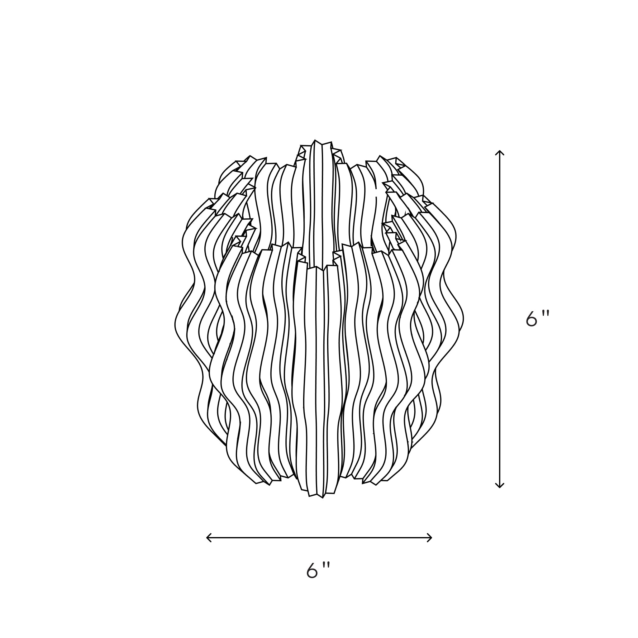 Mini Wavy Cordless Table Lamp – Stylish Bedside Lamp, Sculptural Accent Light for Small Spaces 2