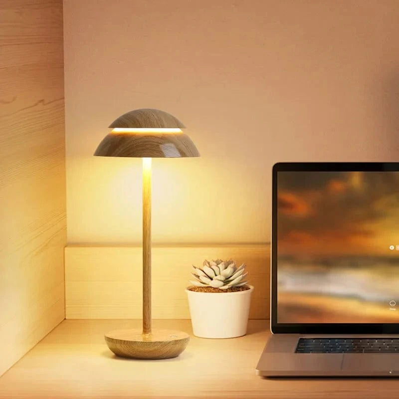 Modern Cordless Rechargeable Table Lamp with Touch Control Dimming – Scandinavian Design Bedside Lamp for Elegant Lighting