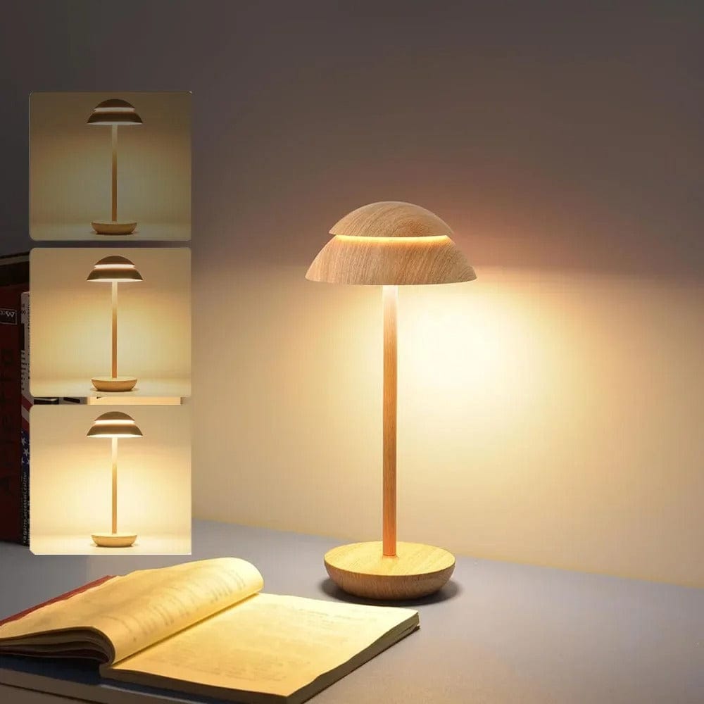 Modern Cordless Rechargeable Table Lamp with Touch Control Dimming – Scandinavian Design Bedside Lamp for Elegant Lighting