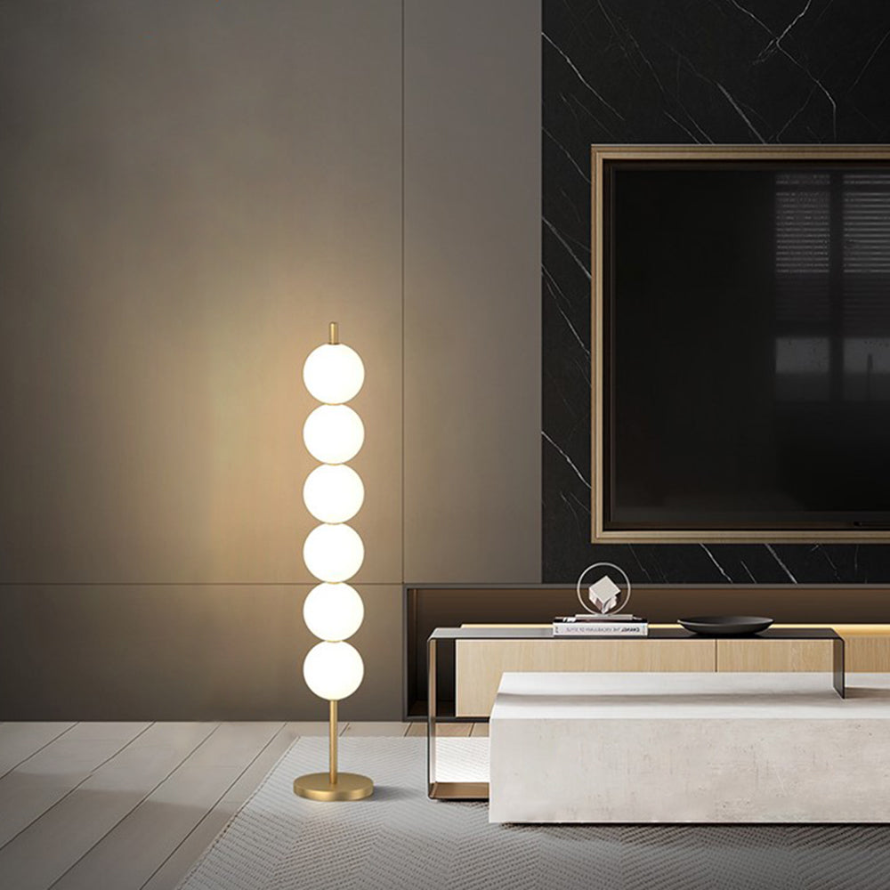 Modern Acrylic and Metal Floor Lamp with Gold Finish – Stylish Lighting for Living Room and Bedroom 0