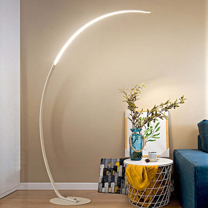 Modern Black Floor Lamp - Arc LED Standing Lamp for Living Room and Bedroom, Adjustable Lighting, Durable Metal Design 0