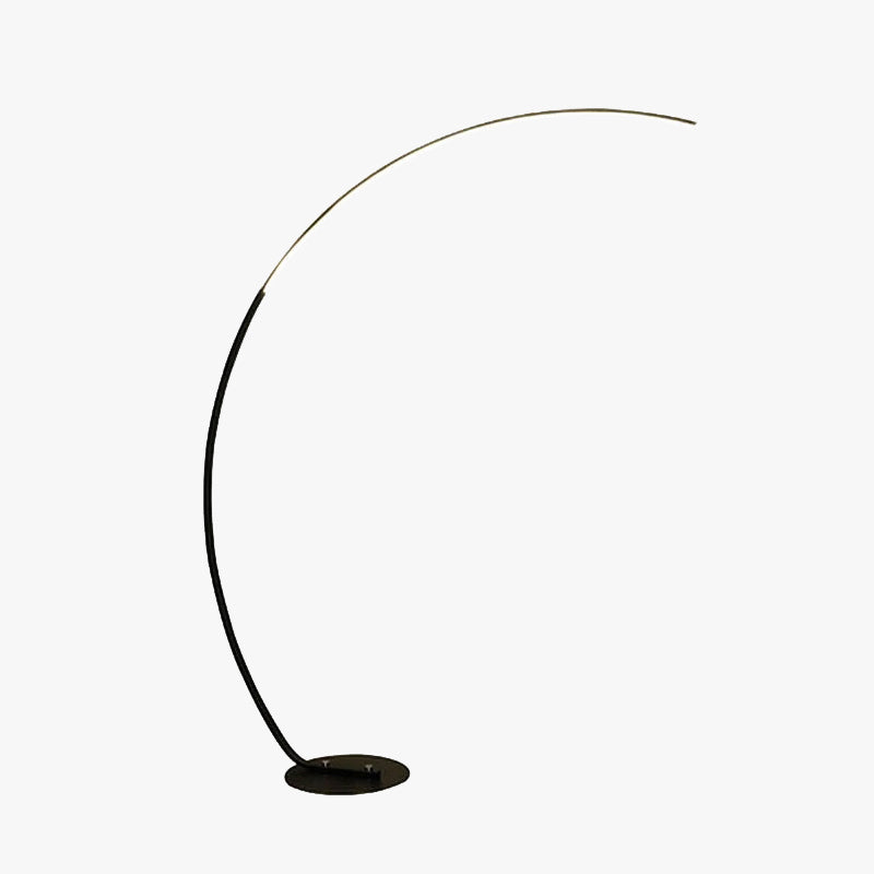 Modern Black Floor Lamp - Arc LED Standing Lamp for Living Room and Bedroom, Adjustable Lighting, Durable Metal Design 1
