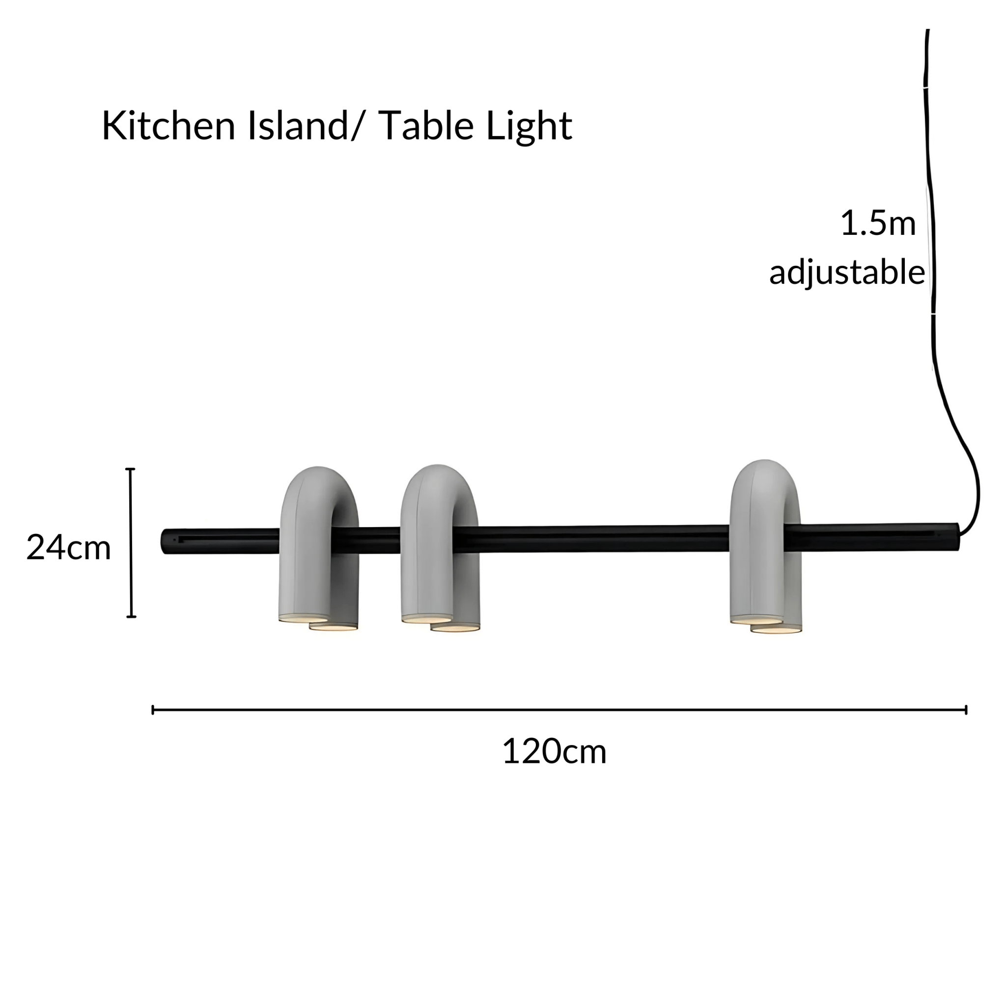 Modern Chandelier Lighting with U-Shaped Tube Design – Adjustable Height LED Chandelier for Contemporary Home Decor 20