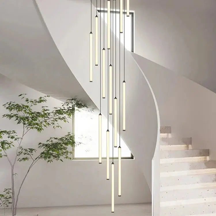 Modern Chandelier with Adjustable Height, Customizable LED Lighting, Aluminum and Acrylic Design - 8 Styles Available 5