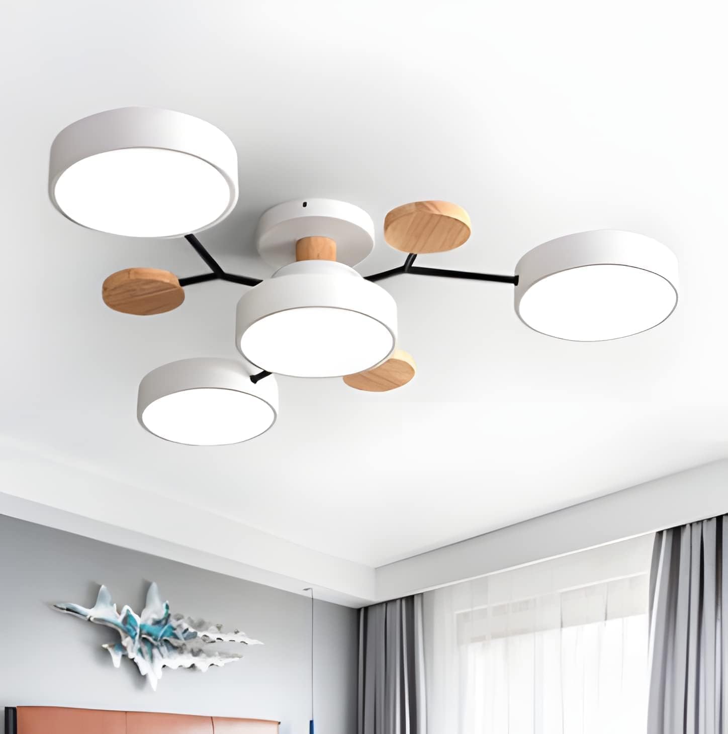 Modern Circular LED Ceiling Light Fixture – Energy Efficient Flush Mount Design for Living Room, Dining Room, and Hallways 13