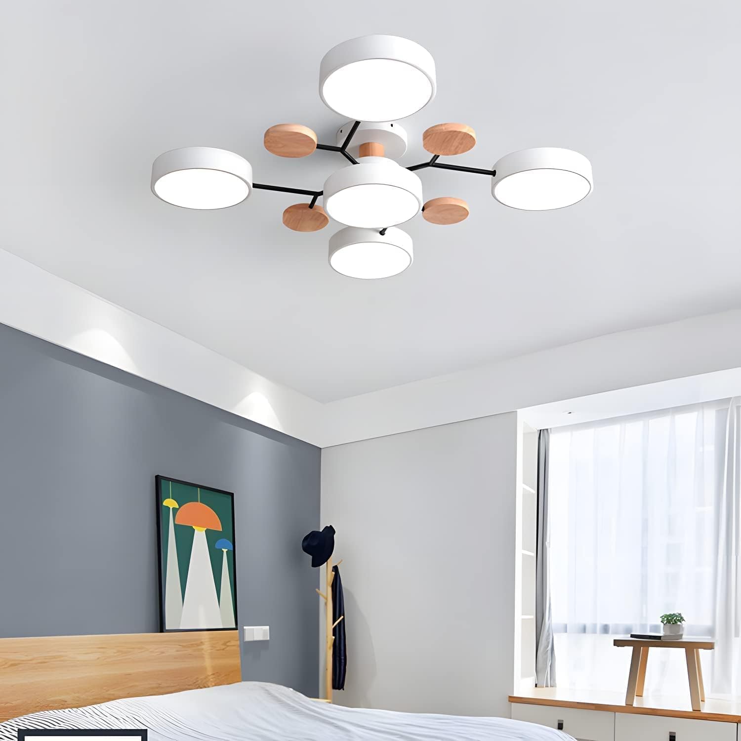 Modern Circular LED Ceiling Light Fixture – Energy Efficient Flush Mount Design for Living Room, Dining Room, and Hallways 14