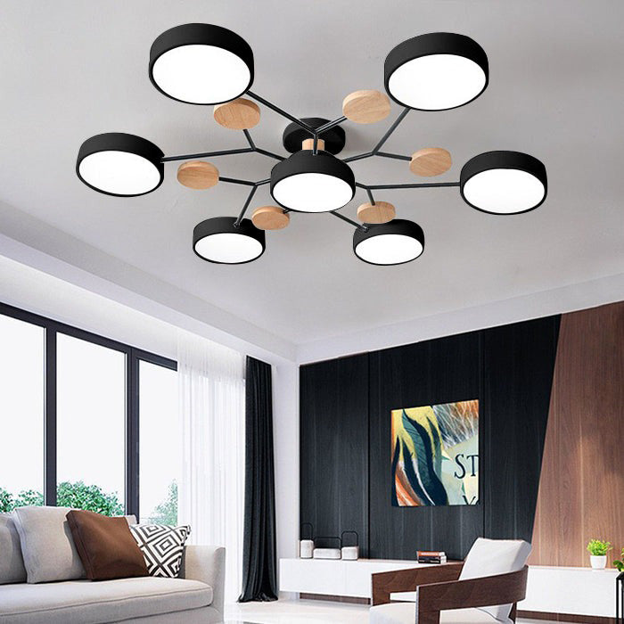 Modern Circular LED Ceiling Light Fixture – Energy Efficient Flush Mount Design for Living Room, Dining Room, and Hallways 9