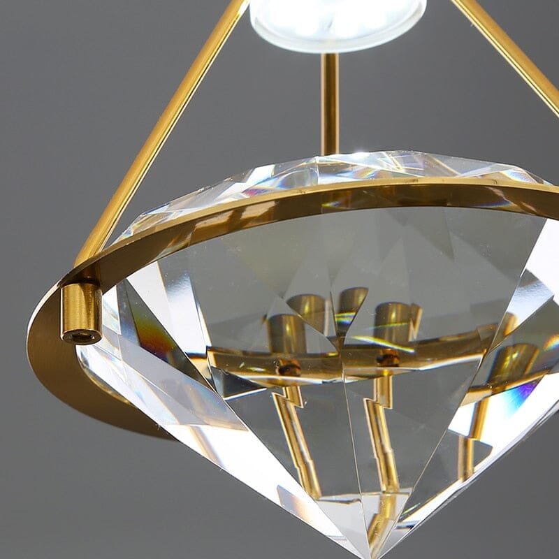 Modern Crystal Pendant Light, Adjustable Hanging Light Fixture for Kitchen and Home, Elegant Glass Design 4