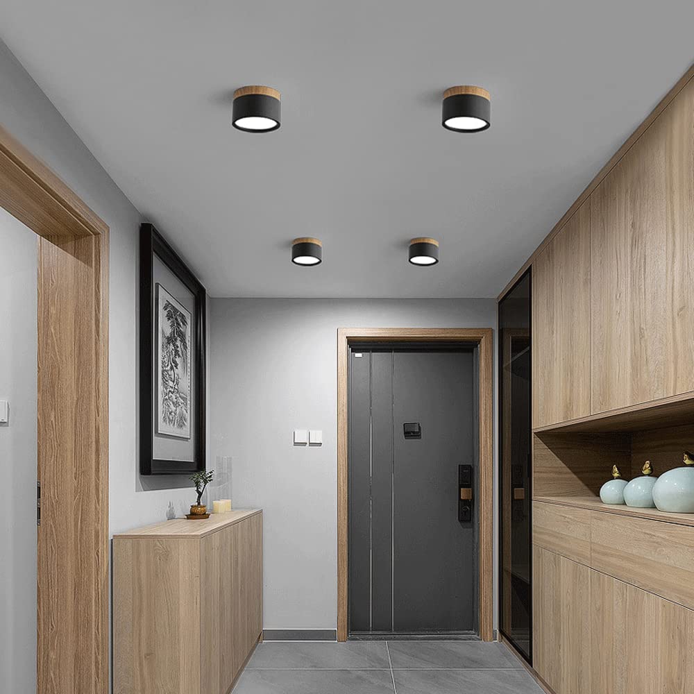Modern Cylinder Flush Mount Ceiling Light – Compact LED Ceiling Light Fixture for Hallway and Living Room 6