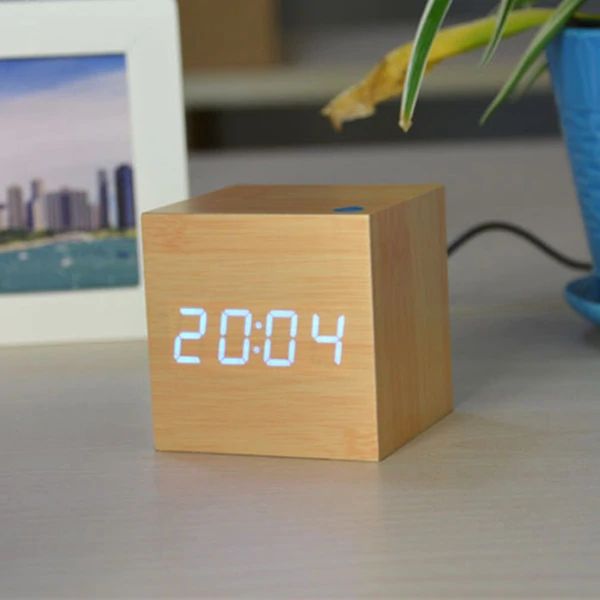 Modern Digital Desk Clock in Minimalist Cube Design – Compact and Stylish Table Clock for Home Decor 5