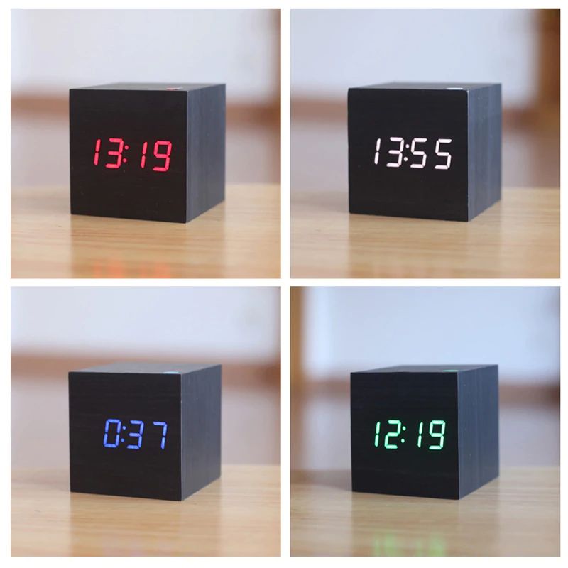 Modern Digital Desk Clock in Minimalist Cube Design – Compact and Stylish Table Clock for Home Decor 8