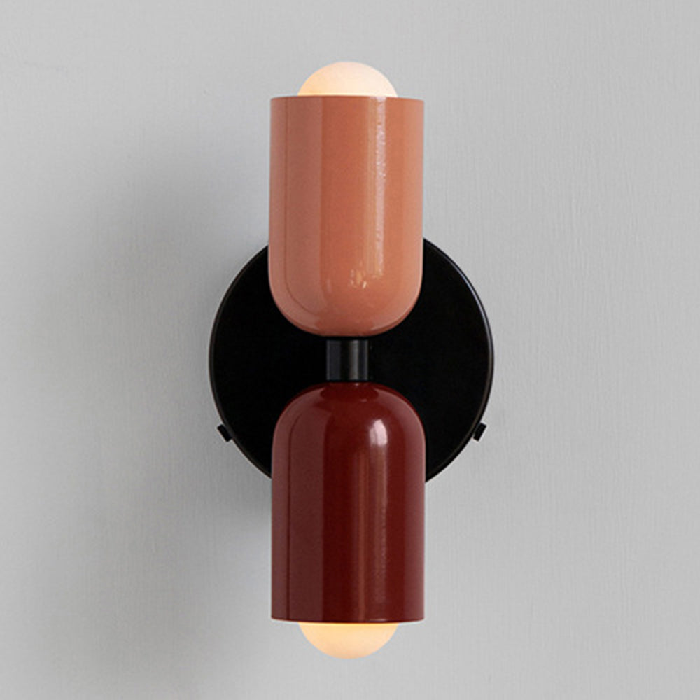Modern Dual Glass Outdoor Wall Light Fixture with Up and Down Illumination for Gardens and Patios 12