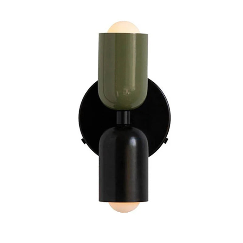 Modern Dual Glass Outdoor Wall Light Fixture with Up and Down Illumination for Gardens and Patios 16