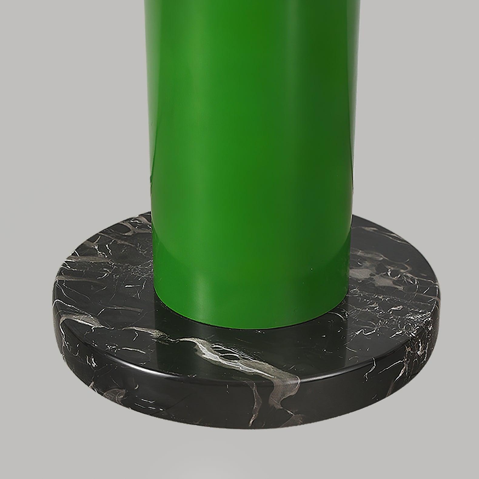 Modern Floor Lamp with Green Metal Base and White Shade - Stylish Standing Lamp for Living Room Indoor Lighting 2