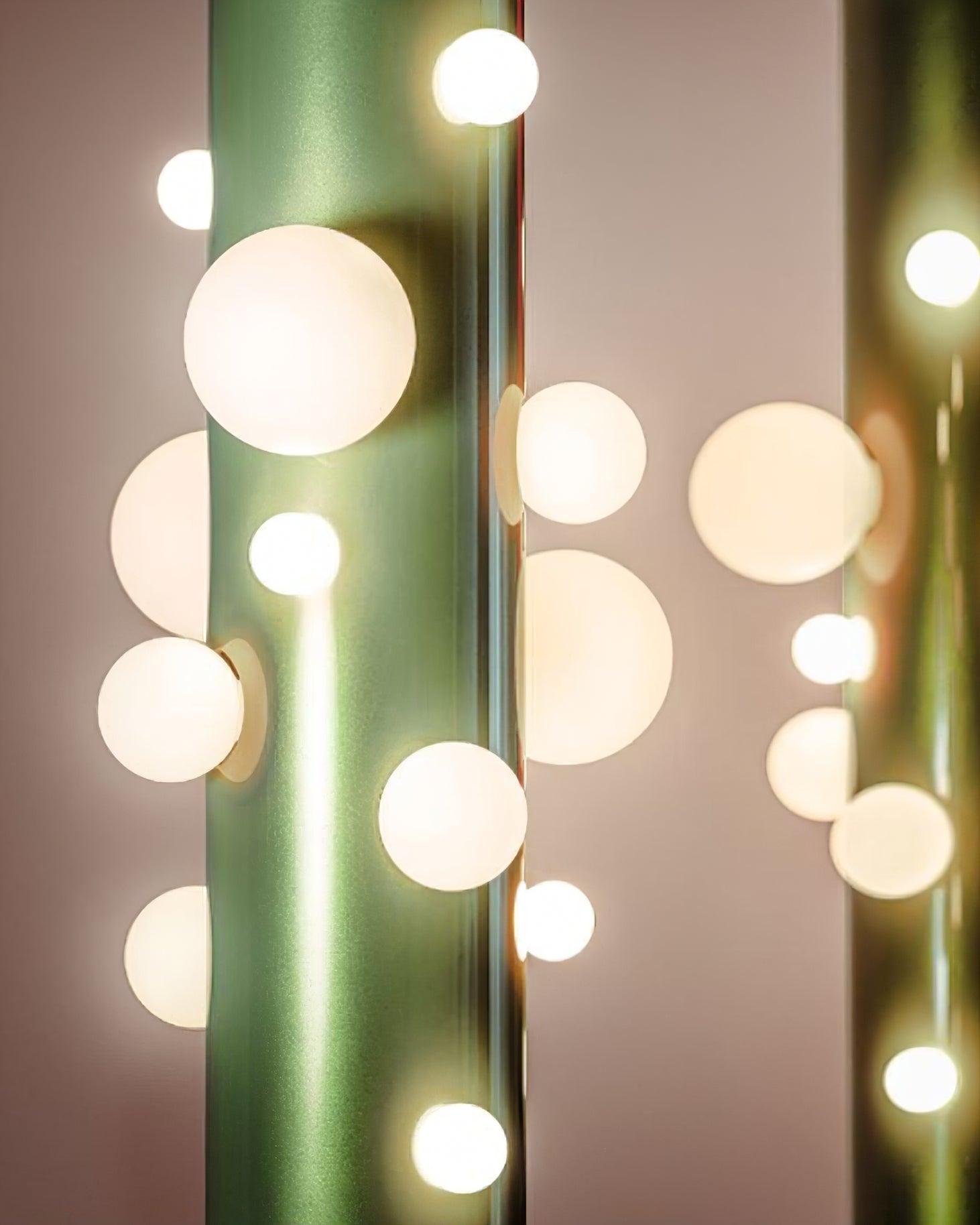 Modern Floor Lamp with Green Metal Base and White Shade - Stylish Standing Lamp for Living Room Indoor Lighting 3