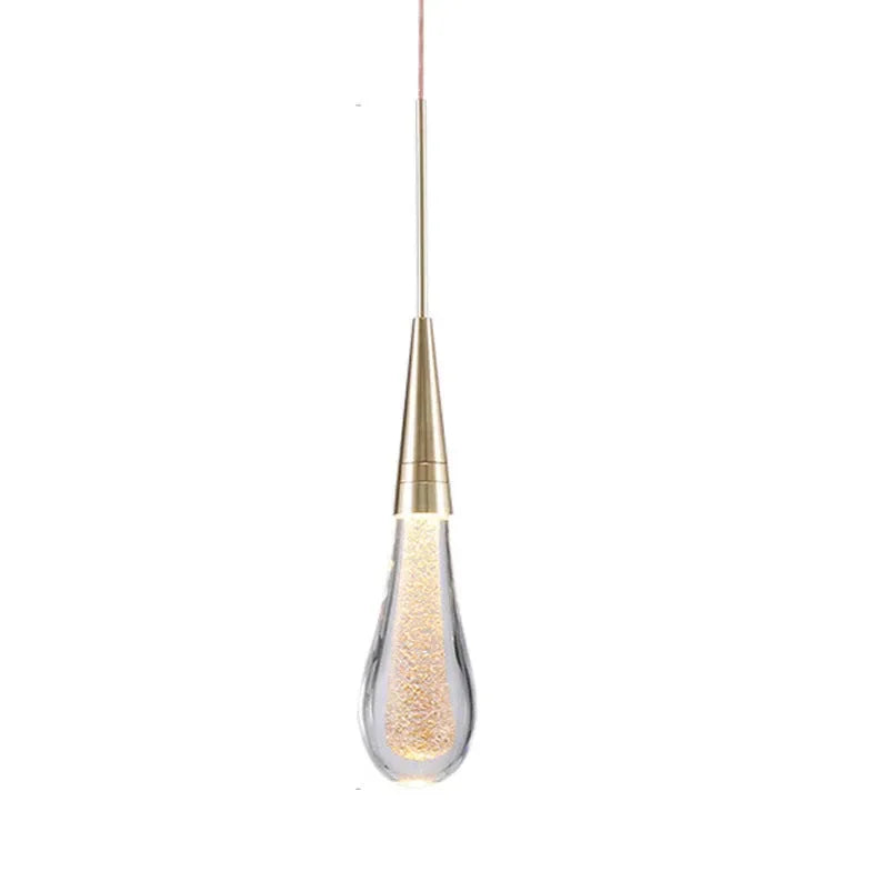 Modern Glass Pendant Lamp with Adjustable Height – Elegant Drop-Shaped Hanging Light for Bedside and Cozy Atmosphere 5