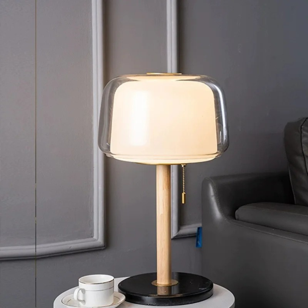 Modern Glass Table Lamp with LED Technology – Versatile Bedside or Desk Lamp for Cozy Living Room and Office Lighting 3
