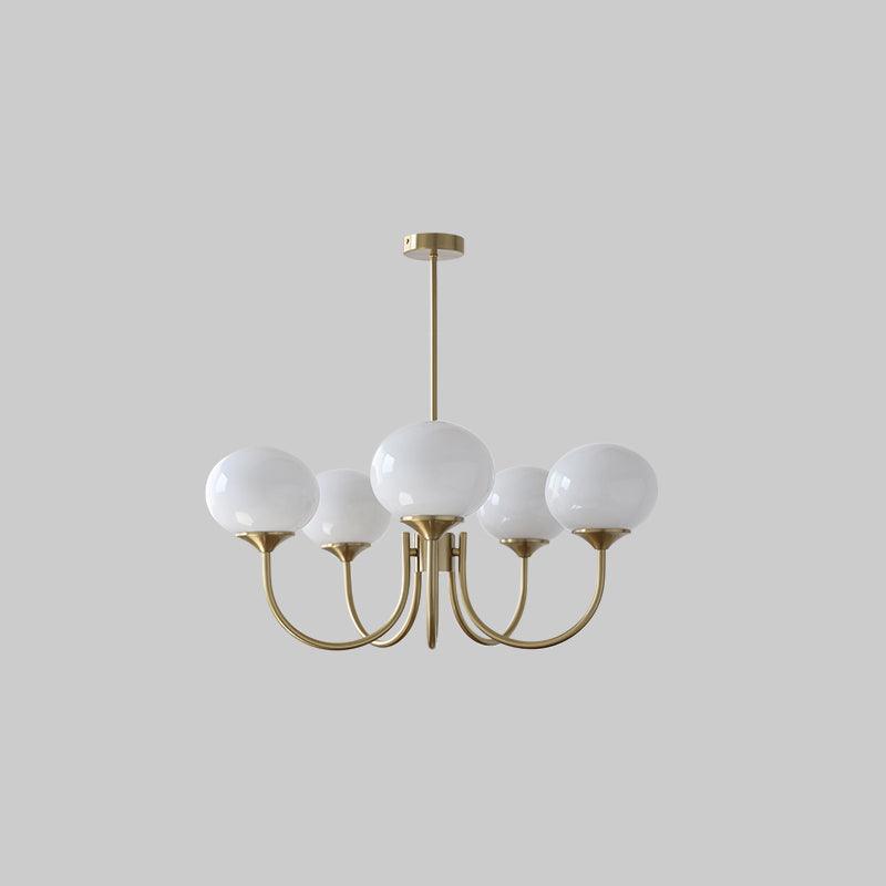 Modern Gold Chandelier Light with Pink Glass Shades – Elegant Dining Room Chandelier for Stylish Home Decor 13